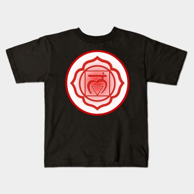 Grounded and balanced Root Chakra- Light Grey Kids T-Shirt by EarthSoul